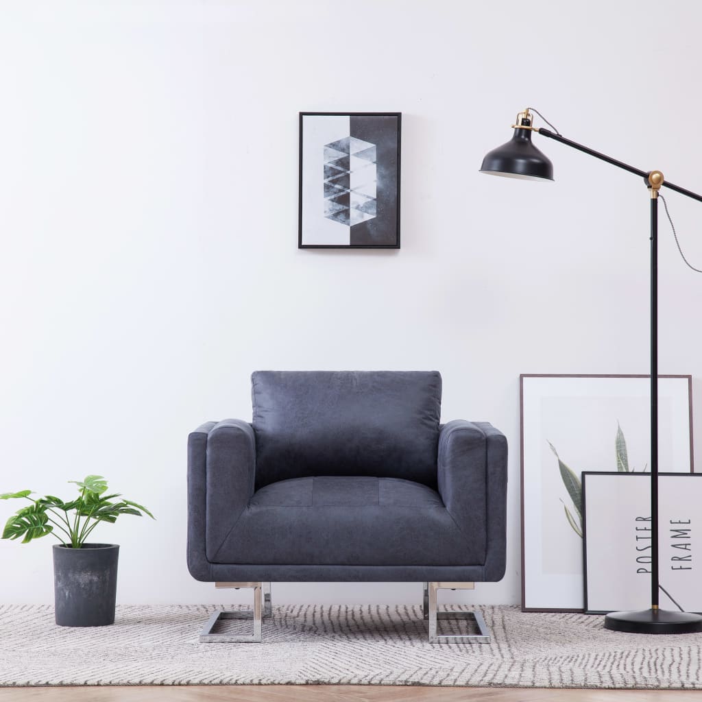 Fauteuil Kubus Kunstsuède