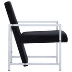 Fauteuil Met Chromen Poten Fluweel