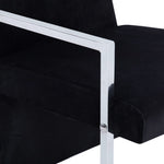 Fauteuil Met Chromen Poten Fluweel