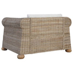 Fauteuil Met Kussens Natuurlijk Rattan Roze