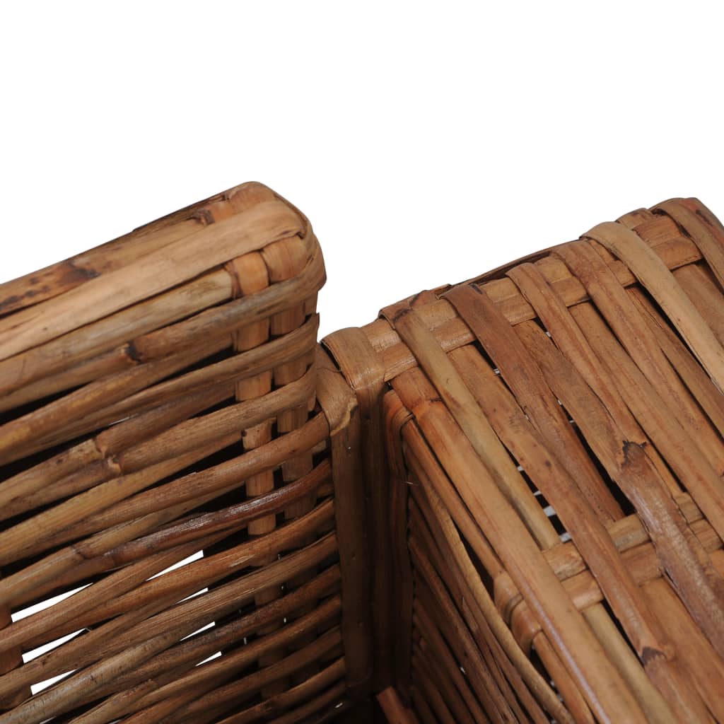 Fauteuil Met Kussens Natuurlijk Rattan Wit