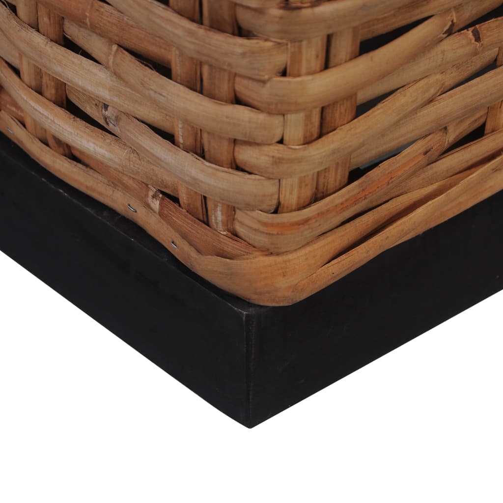 Fauteuil Met Kussens Natuurlijk Rattan Wit