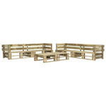 -Delige Loungeset Pallet Hout