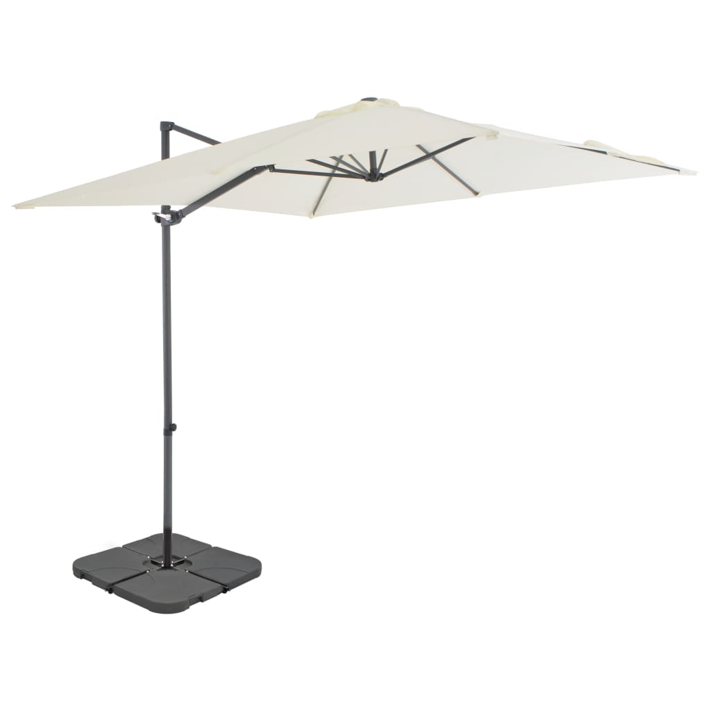 Parasol Met Draagbare Voet Kleurig