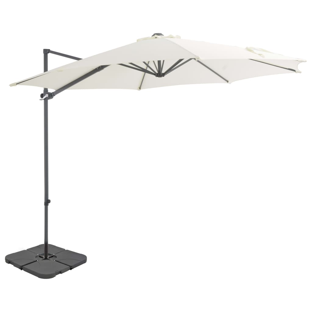 Parasol Met Draagbare Voet Kleurig