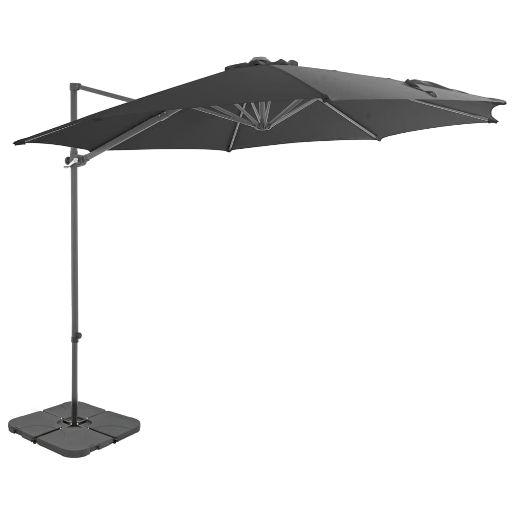 Parasol Met Draagbare Voet Kleurig