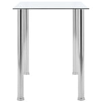 Eettafel 120X60X75 Cm Gehard Glas Transparant