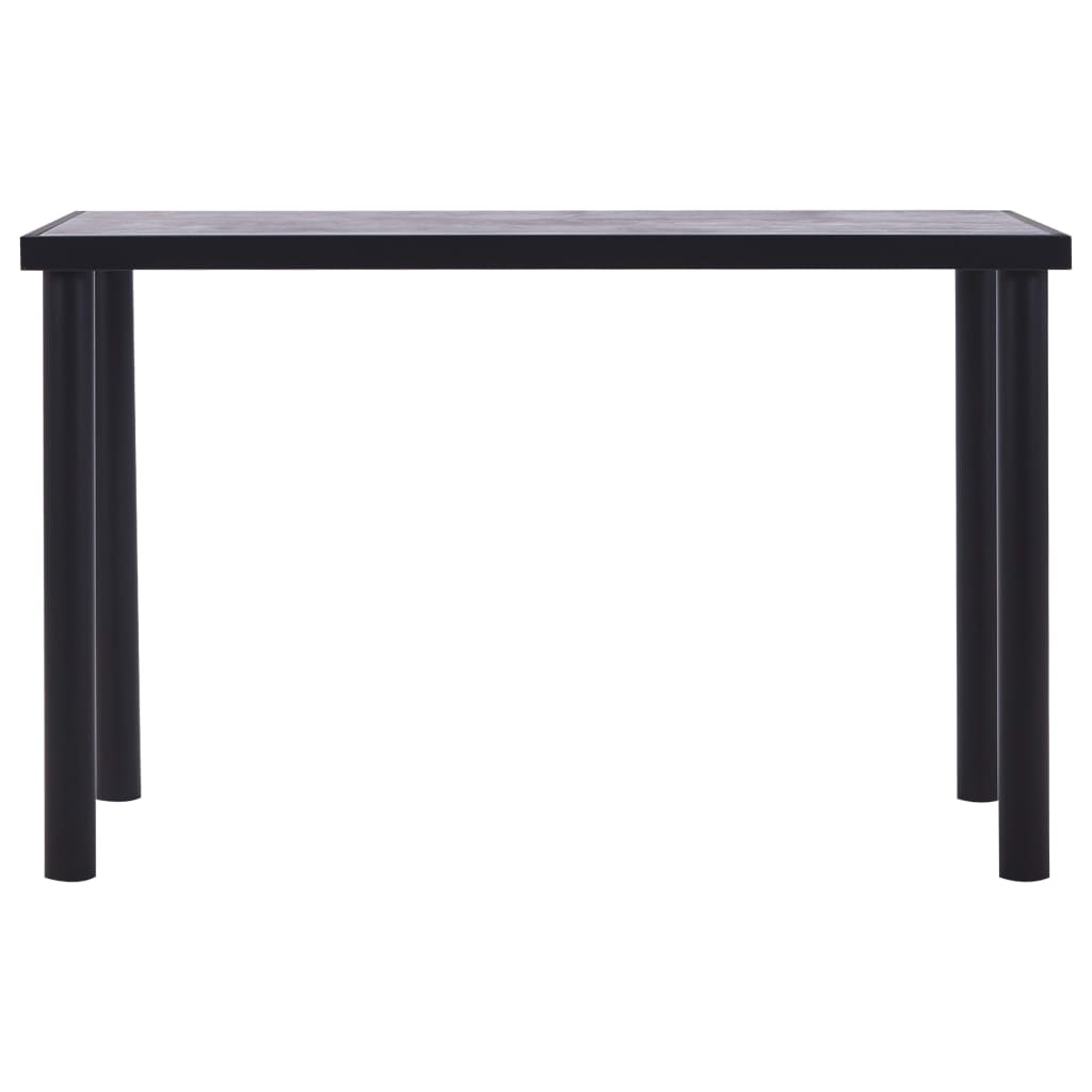 Eettafel Mdf Zwart En Betongrijs