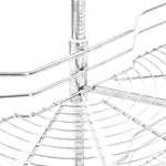 Draadmand Keuken 2-Laags 180 Graden Zilverkleurig