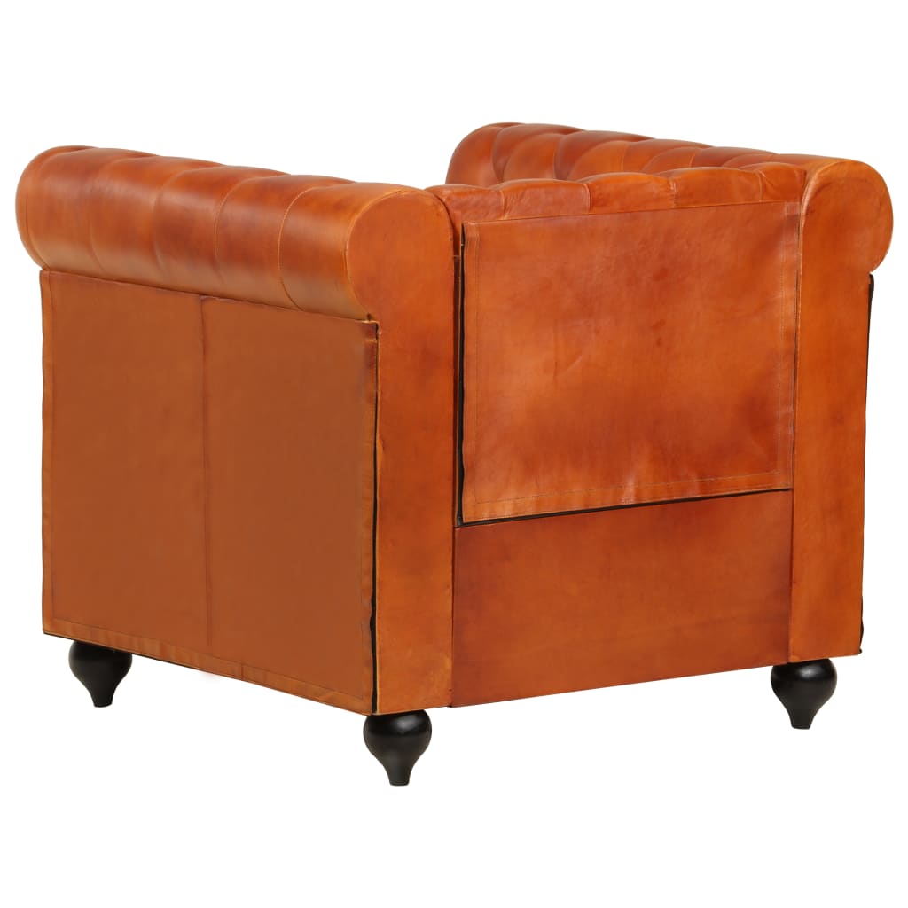 Fauteuil Chesterfield-Stijl Echt Leer