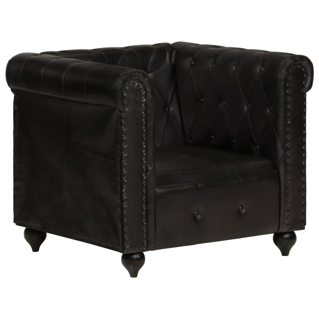 Fauteuil Chesterfield-Stijl Echt Leer