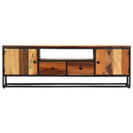 Tv-Meubel 120X30X40 Cm Massief Gerecycled Hout En Staal