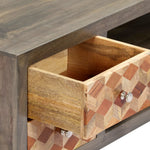 Tv-Meubel 120X30X40 Cm Massief Mangohout Grijs