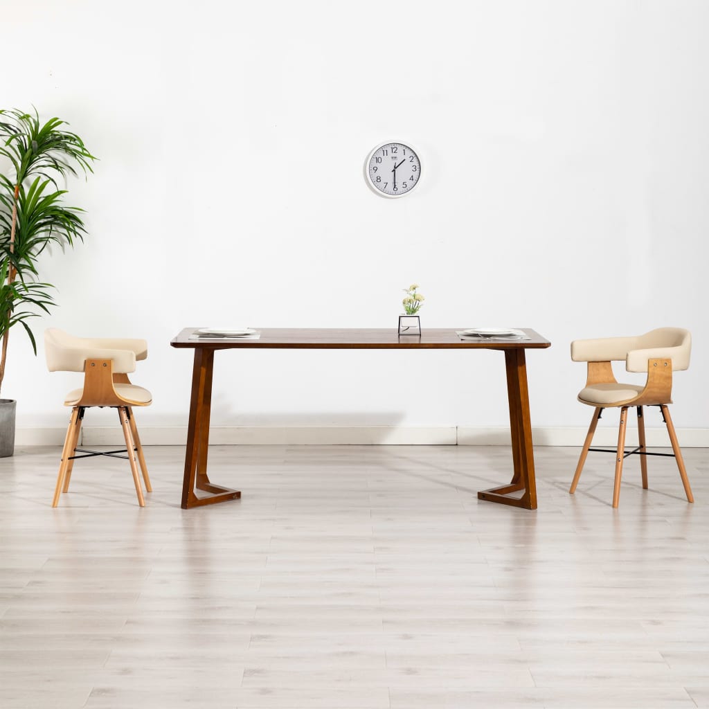 Eetkamerstoelen Gebogen Hout En Stof