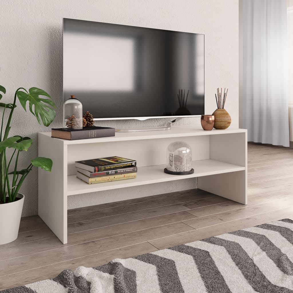 Tv-Meubel 100X40X40 Cm Bewerkt Hout