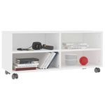 Tv-Meubel Met Wieltjes 90X35X35 Cm Bewerkt Hout