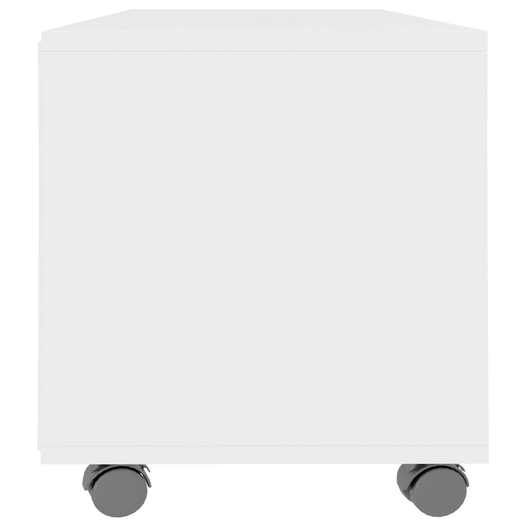 Tv-Meubel Met Wieltjes 90X35X35 Cm Bewerkt Hout