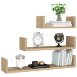 Wandschappen Bewerkt Hout Kleurig Sonoma Eiken