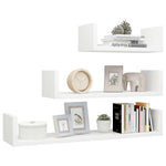 Wandschappen Bewerkt Hout Hoogglans Wit