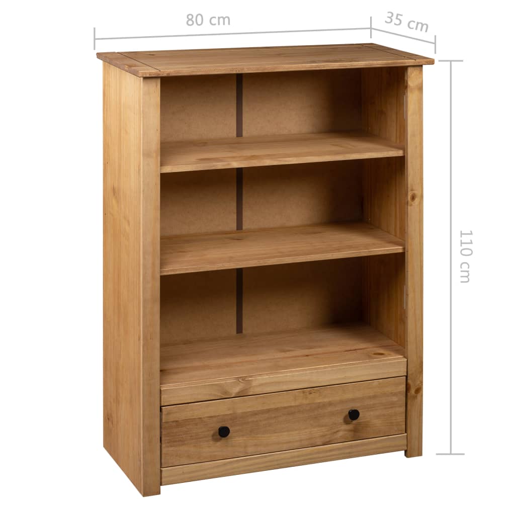 Boekenkast Panama Range 80X35X110 Cm Massief Grenenhout