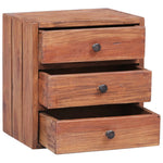 Nachtkastje Met 3 Lades 35X25X35 Cm Massief Mahoniehout