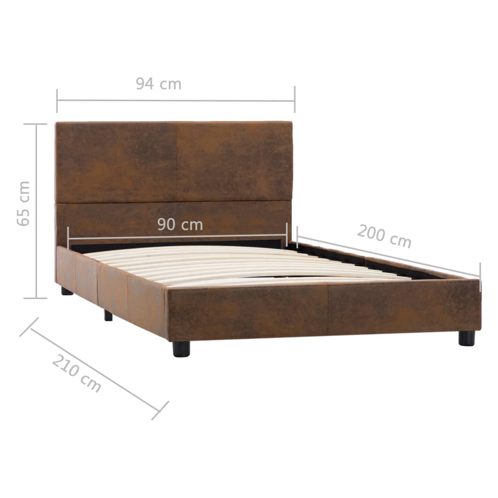 Bedframe Kunstsuède