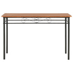 5-Delige Eethoek Mdf En Staal Bruin