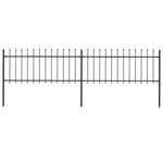 Tuinhek Met Speren Bovenkant 1,7X0,8 M Staal Zwart