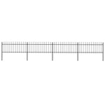 Tuinhek Met Speren Bovenkant 1,7X0,8 M Staal Zwart