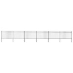 Tuinhek Met Speren Bovenkant 1,7X0,8 M Staal Zwart