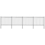 Tuinhek Met Speren Bovenkant 1,7X0,8 M Staal Zwart