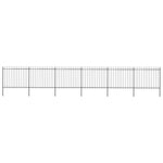 Tuinhek Met Speren Bovenkant 1,7X0,8 M Staal Zwart