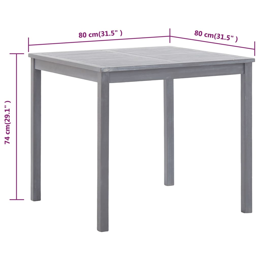 Tuintafel 80X80X74 Cm Massief Acaciahout