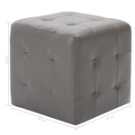 Poef 2 St 30X30X30 Cm Kunstleer