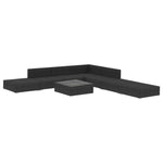8-Delige Loungeset Met Kussens Poly Rattan Zwart