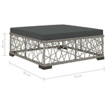 6-Delige Loungeset Met Kussens Poly Rattan Grijs