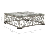 6-Delige Loungeset Met Kussens Poly Rattan Grijs