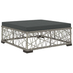 8-Delige Loungeset Met Kussens Poly Rattan Grijs