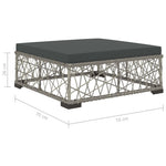 8-Delige Loungeset Met Kussens Poly Rattan Grijs