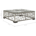 5-Delige Loungeset Met Kussens Poly Rattan Grijs