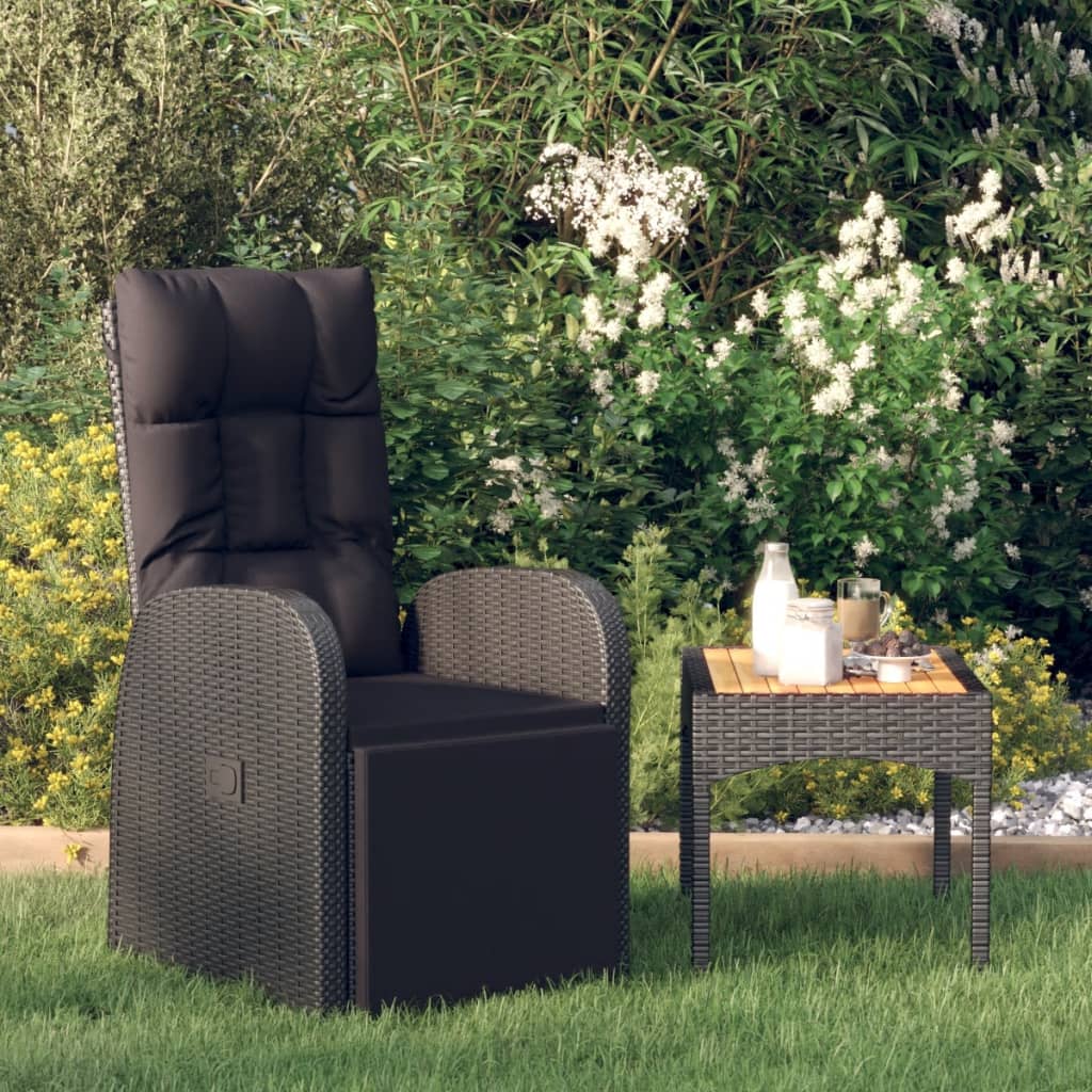 Tuinstoelen Verstelbaar Met Kussens Poly Rattan