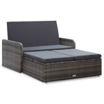 -Delige Loungeset Met Kussens Poly Rattan