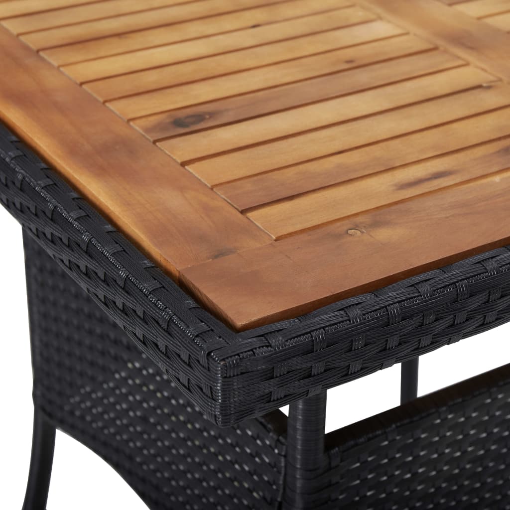 Tuintafel Poly Rattan En Massief Acaciahout