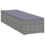 Ligbed Met Kussen Poly Rattan