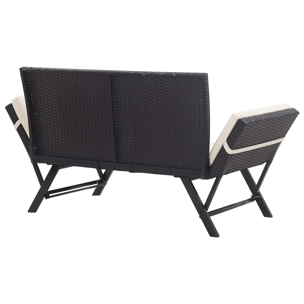 Tuinbank Met Kussens 76 Cm Poly Rattan