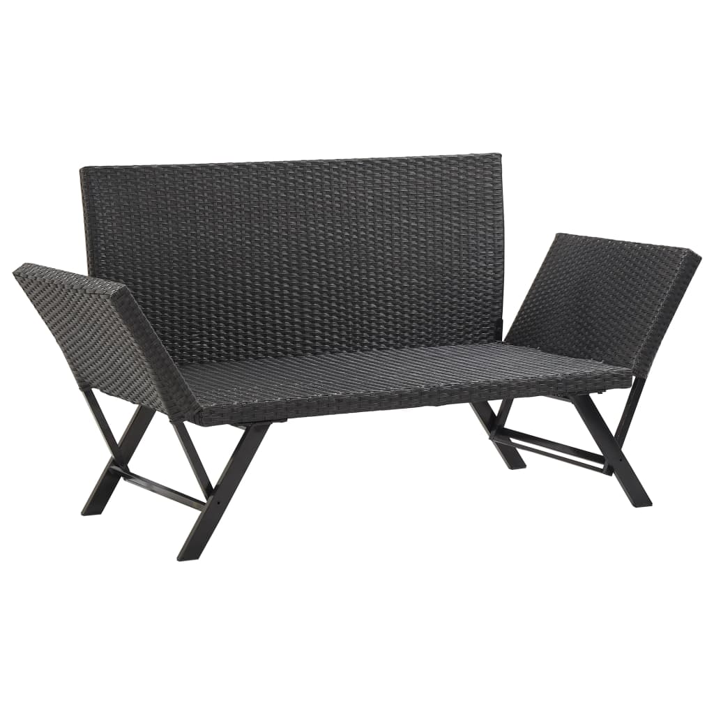 Tuinbank Met Kussens 76 Cm Poly Rattan