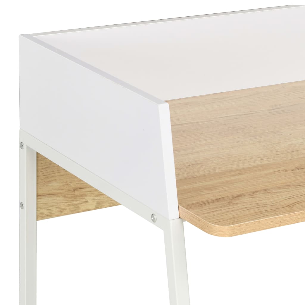 Bureau 90X60X88 Cm En Eikenkleurig