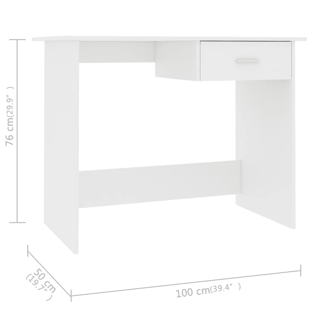 Bureau 100X50X76 Cm Bewerkt Hout