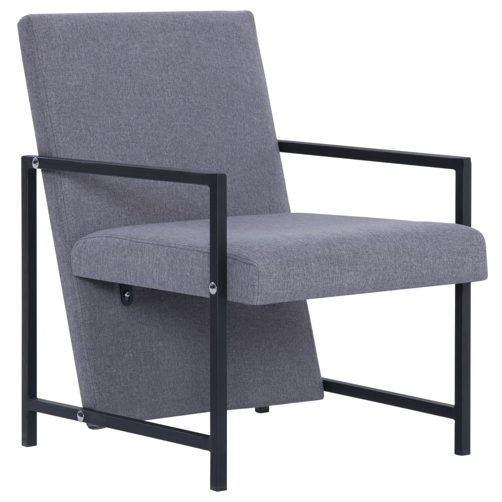 Fauteuil Met Chromen Poten Stof