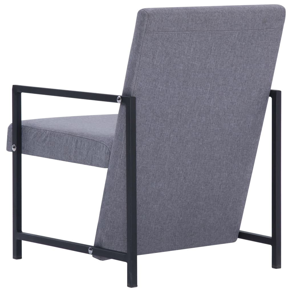 Fauteuil Met Chromen Poten Stof